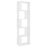 Bokhylle/Romdeler Hvit 45X24X159 Cm Konstruert Tre
