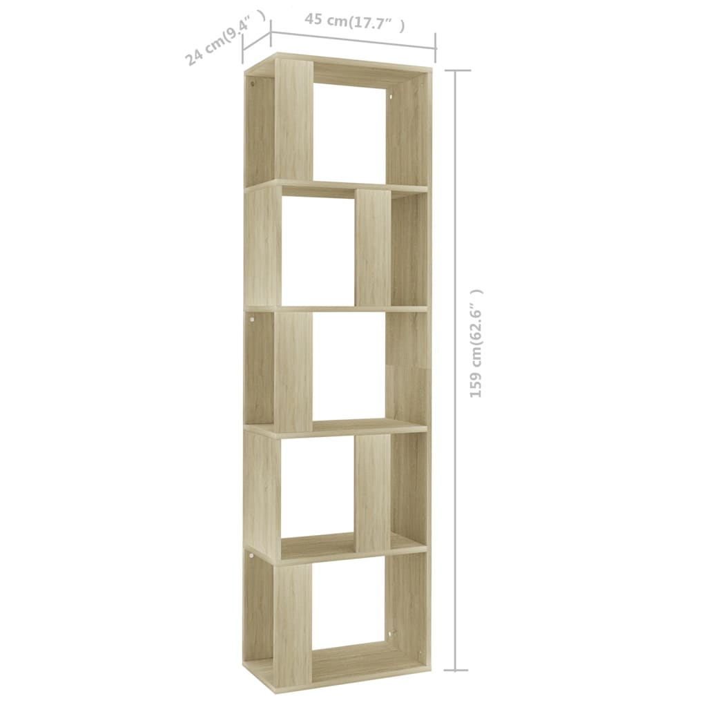 Bokhylle/Romdeler Sonoma Eik 45X24X159 Cm Konstruert Tre