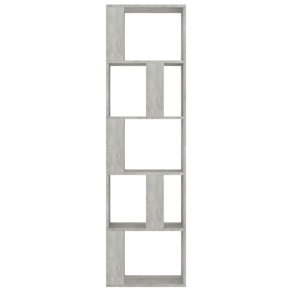 Bokhylle/Romdeler Betonggrå 45X24X159 Cm Konstruert Tre