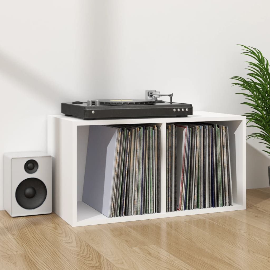 Oppbevaringsboks Lp Hvit 71X34X36 Cm Konstruert Tre