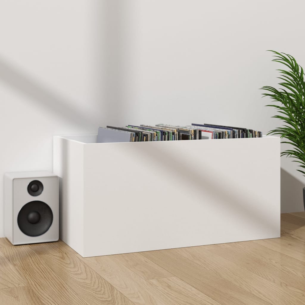 Oppbevaringsboks Lp Hvit 71X34X36 Cm Konstruert Tre