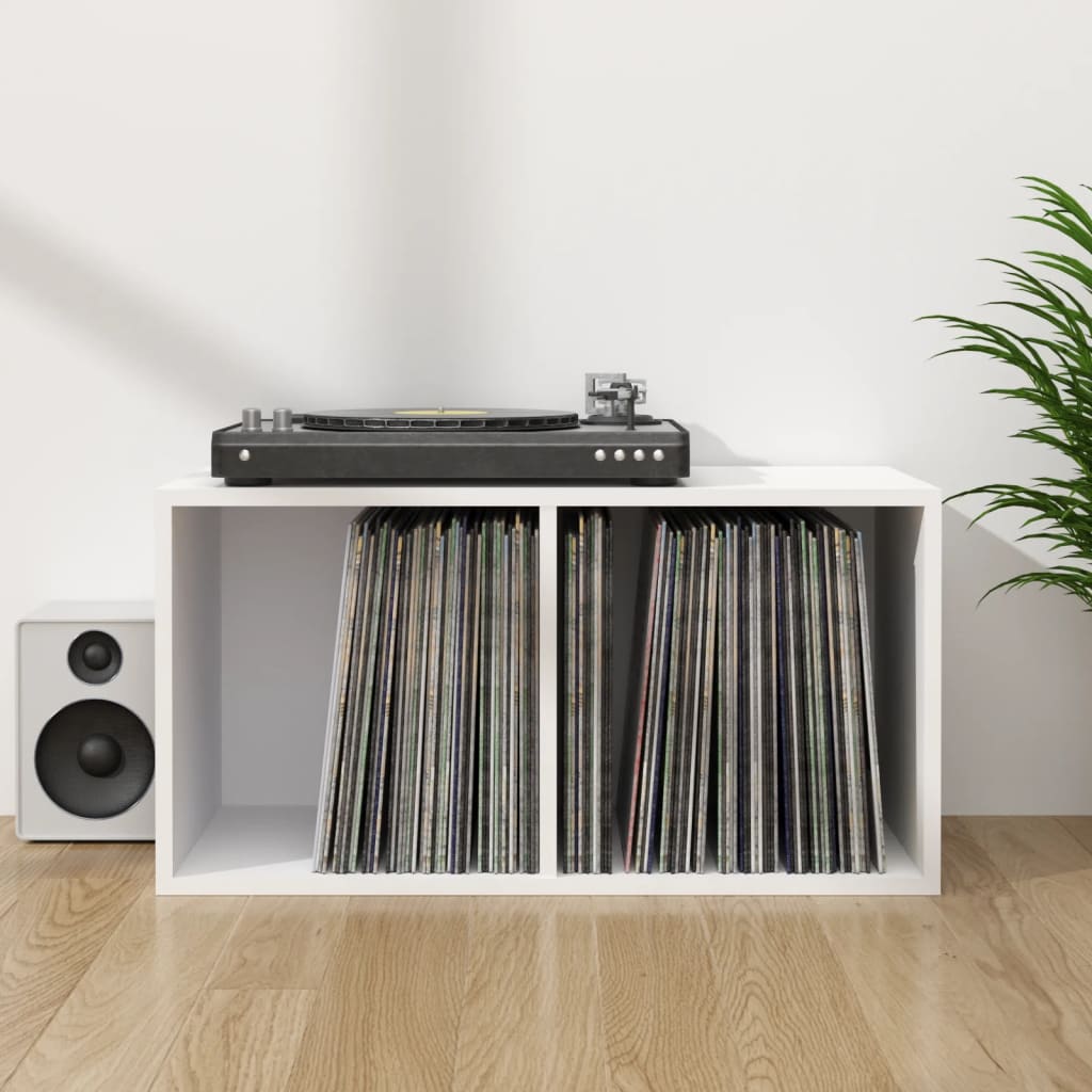 Oppbevaringsboks Lp Hvit 71X34X36 Cm Konstruert Tre