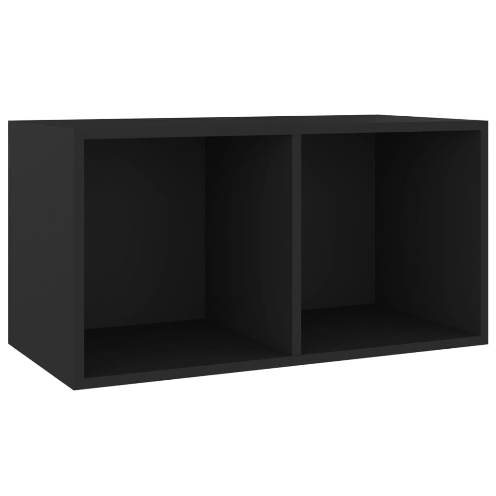 Oppbevaringsboks Lp Svart 71X34X36 Cm Konstruert Tre