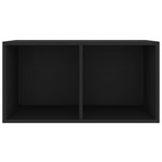 Oppbevaringsboks Lp Svart 71X34X36 Cm Konstruert Tre