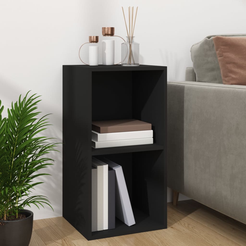 Oppbevaringsboks Lp Svart 71X34X36 Cm Konstruert Tre