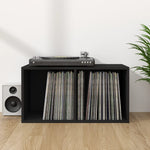 Oppbevaringsboks Lp Svart 71X34X36 Cm Konstruert Tre