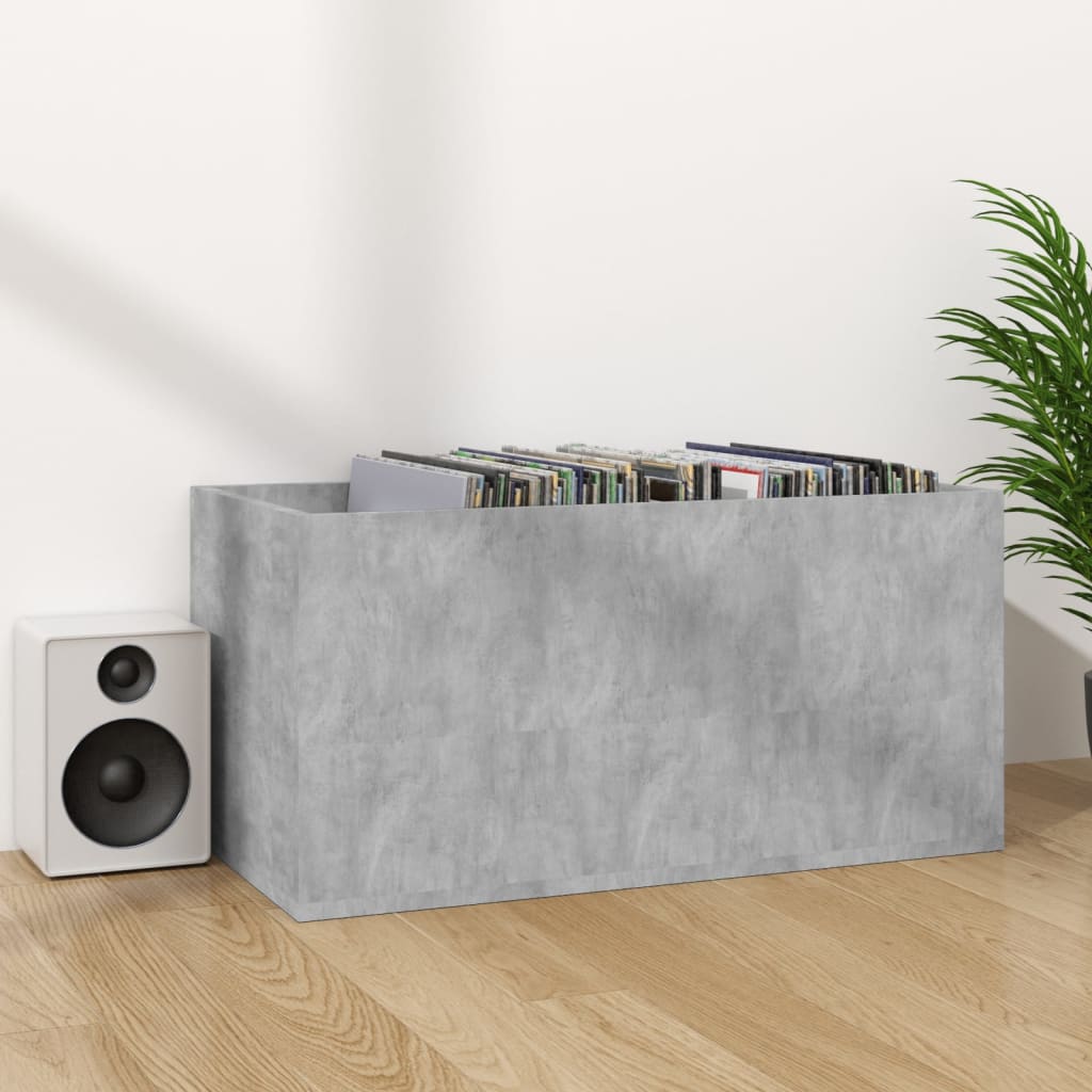 Oppbevaringsboks Lp Betonggrå 71X34X36 Cm Konstruert Tre