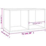 Oppbevaringsboks Lp Betonggrå 71X34X36 Cm Konstruert Tre