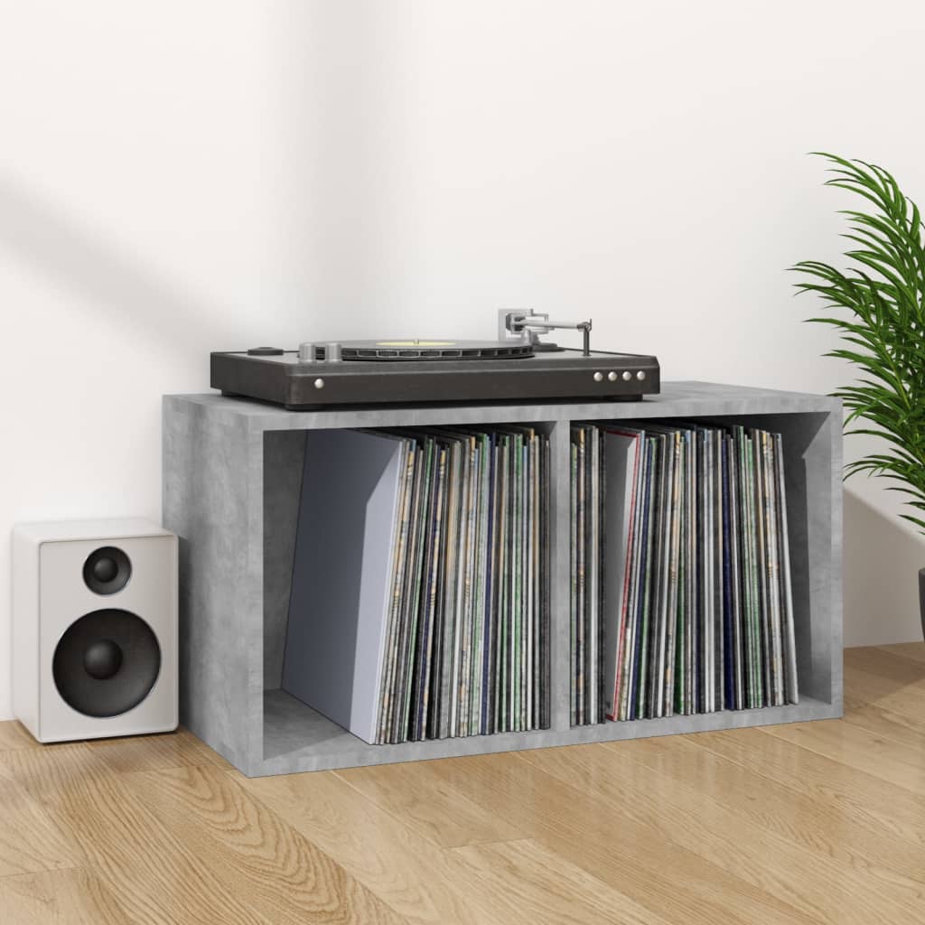 Oppbevaringsboks Lp Betonggrå 71X34X36 Cm Konstruert Tre