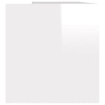 Oppbevaringsboks Lp Høyglans Hvit 71X34X36 Cm Konstruert Tre