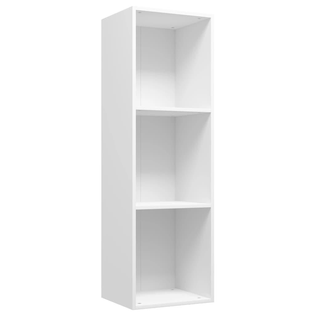 Bokhylle/Tv-Benk Hvit 36X30X114 Cm Konstruert Tre