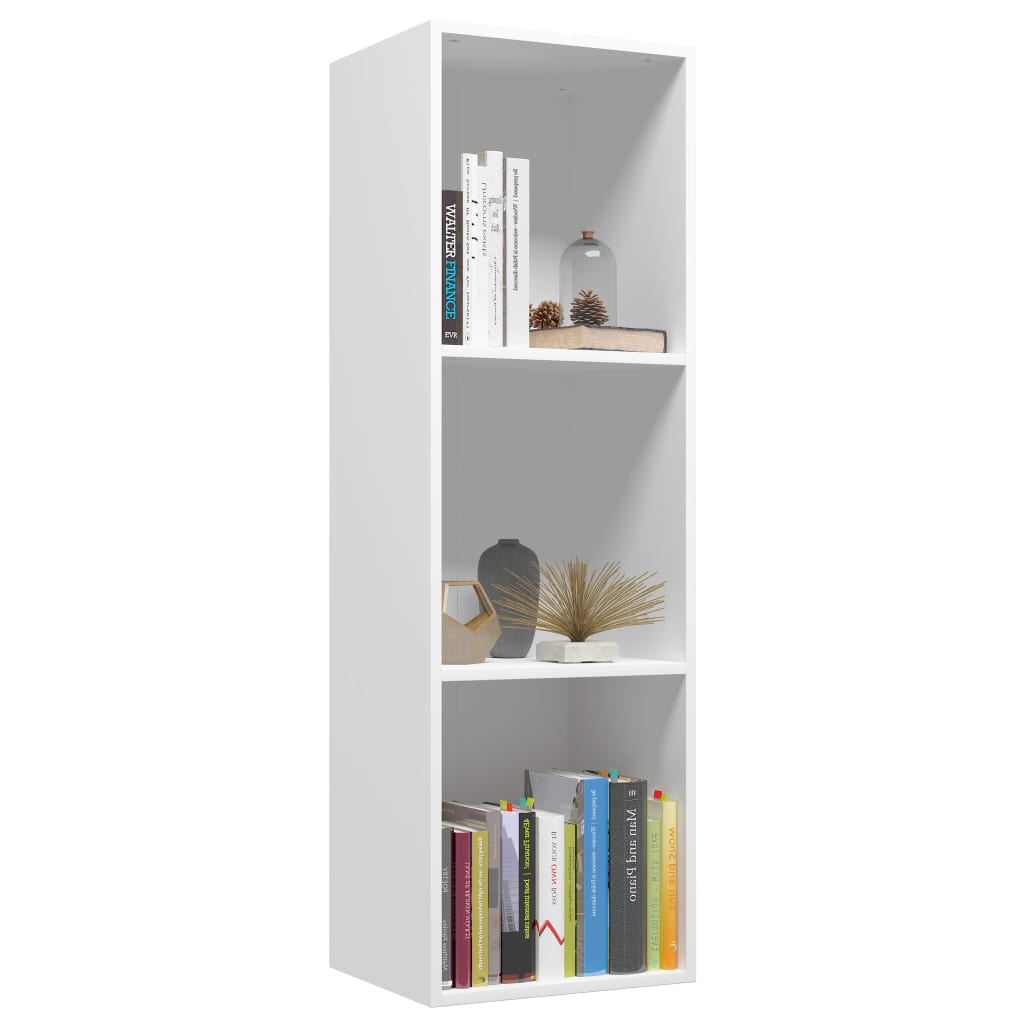 Bokhylle/Tv-Benk Hvit 36X30X114 Cm Konstruert Tre