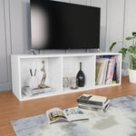 Bokhylle/Tv-Benk Hvit 36X30X114 Cm Konstruert Tre