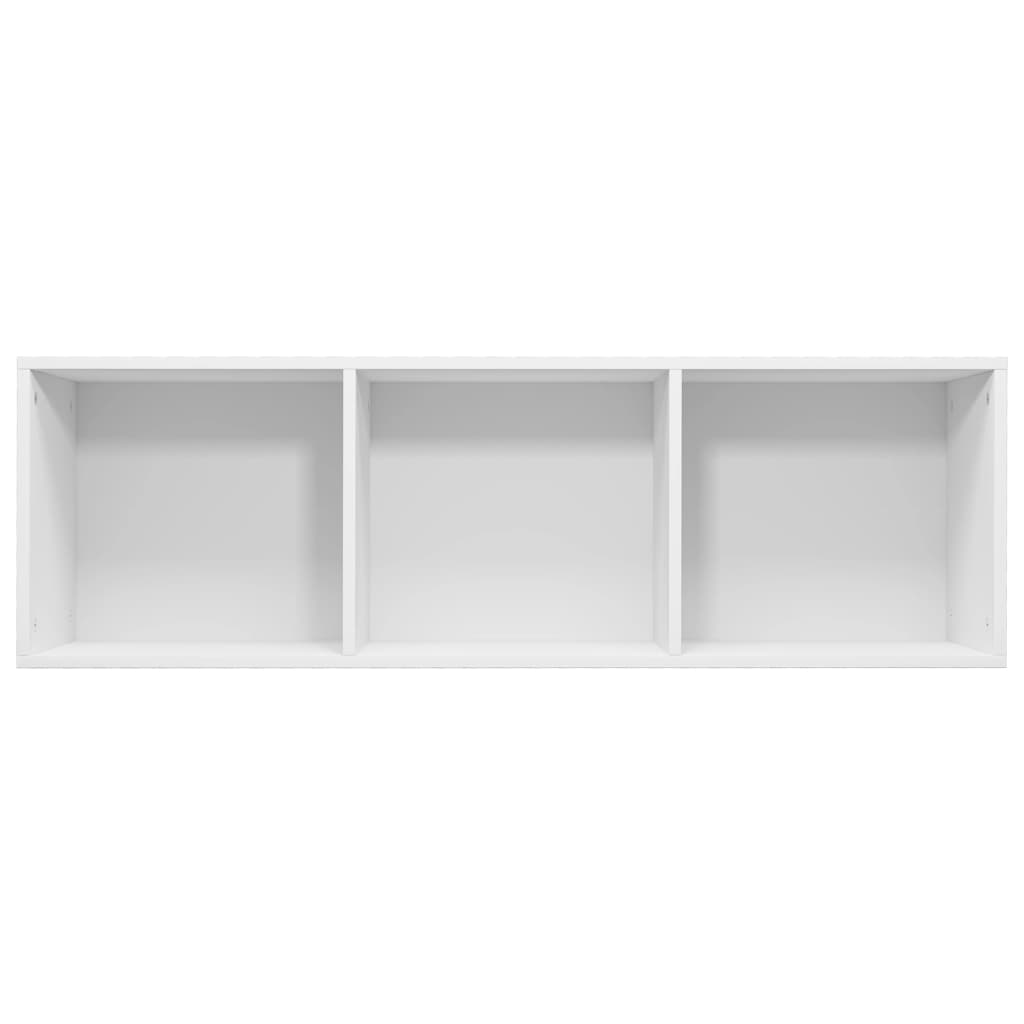 Bokhylle/Tv-Benk Hvit 36X30X114 Cm Konstruert Tre
