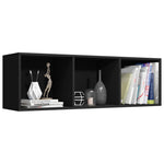 Bokhylle/Tv-Benk Svart 36X30X114 Cm Konstruert Tre