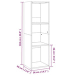 Bokhylle/Tv-Benk Sonoma Eik 36X30X114 Cm Konstruert Tre