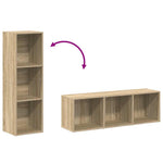 Bokhylle/Tv-Benk Sonoma Eik 36X30X114 Cm Konstruert Tre