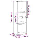 Bokhylle/Tv-Benk Sonoma Eik 36X30X114 Cm Konstruert Tre