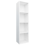 Bokhylle/Tv-Benk Hvit 36X30X143 Cm Konstruert Tre