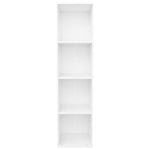 Bokhylle/Tv-Benk Hvit 36X30X143 Cm Konstruert Tre