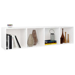 Bokhylle/Tv-Benk Hvit 36X30X143 Cm Konstruert Tre