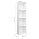 Bokhylle/Tv-Benk Hvit 36X30X143 Cm Konstruert Tre