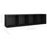 Bokhylle/Tv-Benk Svart 36X30X143 Cm Konstruert Tre