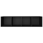 Bokhylle/Tv-Benk Svart 36X30X143 Cm Konstruert Tre