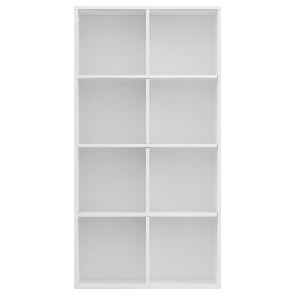 Bokhylle/Skjenk Hvit 66X30X130 Cm Konstruert Tre