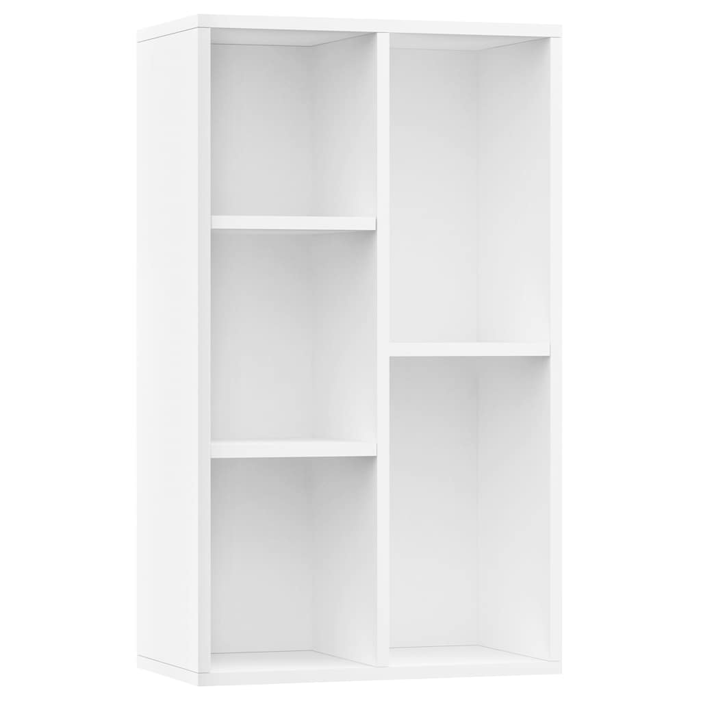 Bokhylle/Skjenk Hvit 50X25X80 Cm Konstruert Tre