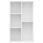 Bokhylle/Skjenk Hvit 50X25X80 Cm Konstruert Tre