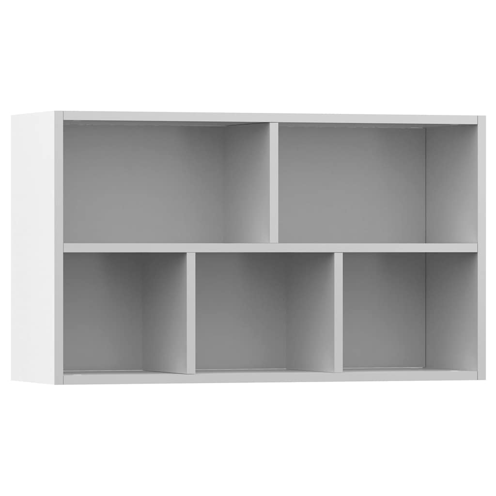 Bokhylle/Skjenk Hvit 50X25X80 Cm Konstruert Tre