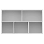 Bokhylle/Skjenk Hvit 50X25X80 Cm Konstruert Tre