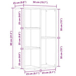 Bokhylle/Skjenk Sonoma Eik 50X25X80 Cm Konstruert Tre