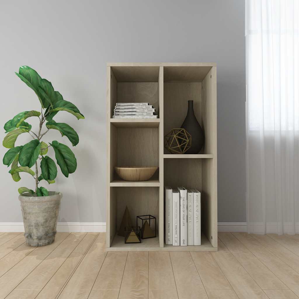 Bokhylle/Skjenk Sonoma Eik 50X25X80 Cm Konstruert Tre