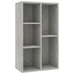Bokhylle/Skjenk Betonggrå 50X25X80 Cm Konstruert Tre