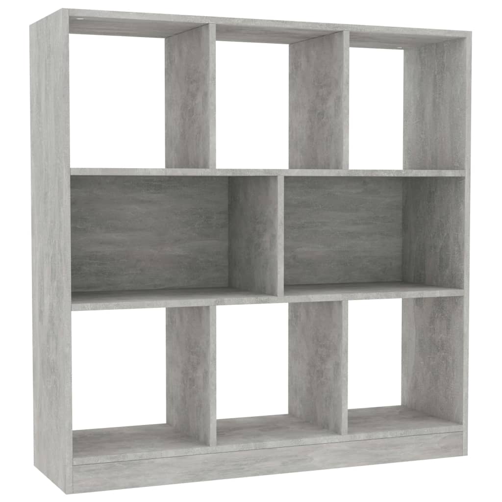 Bokhylle Betonggrå 97,5X29,5X100 Cm Konstruert Tre