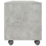 Tv-Benk Med Hjul Betonggrå 90X35X35 Cm Konstruert Tre