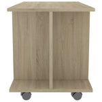 Tv-Benk Med Hjul Sonoma Eik 80X40X45 Cm Konstruert Tre