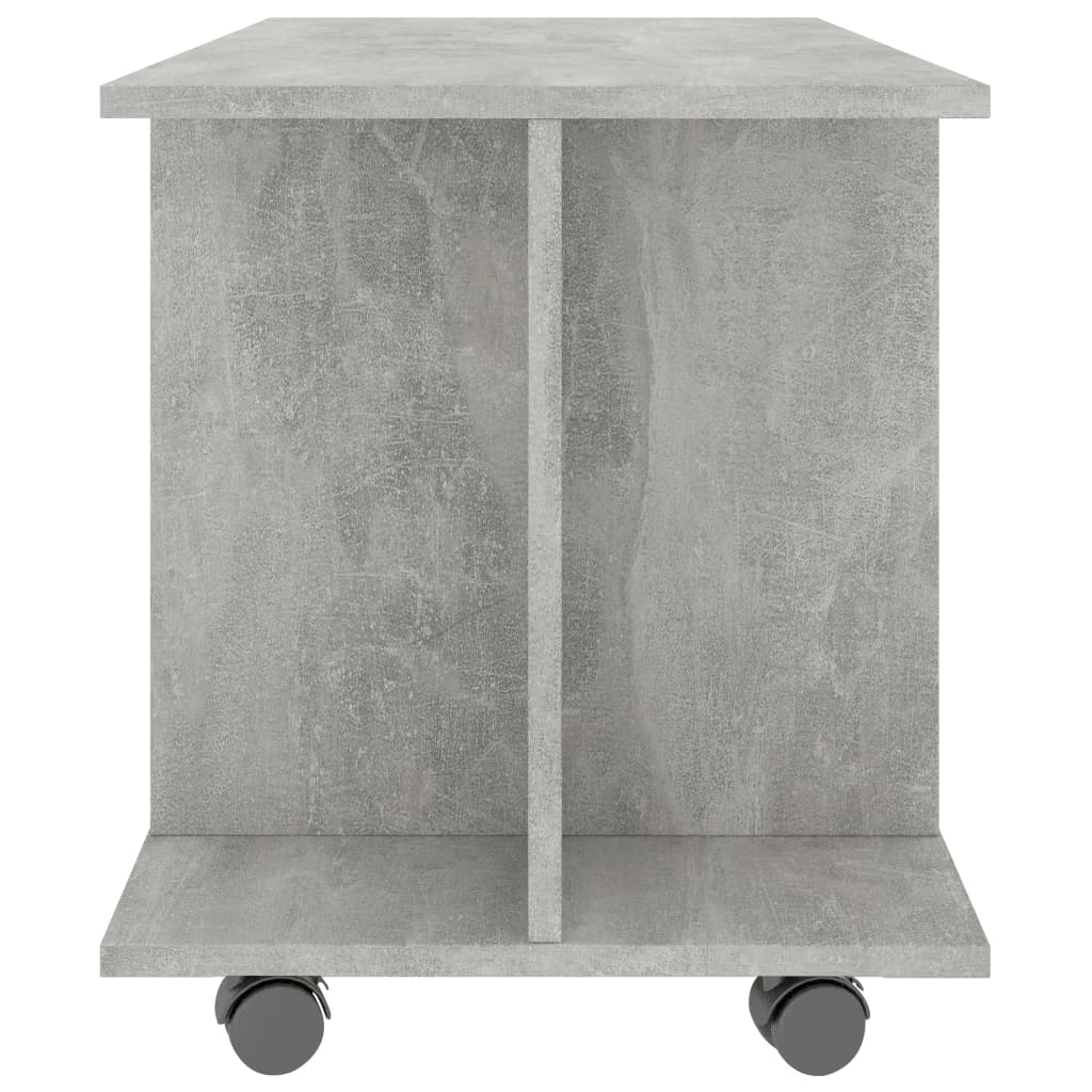 Tv-Benk Med Hjul Betonggrå 80X40X45 Cm Konstruert Tre