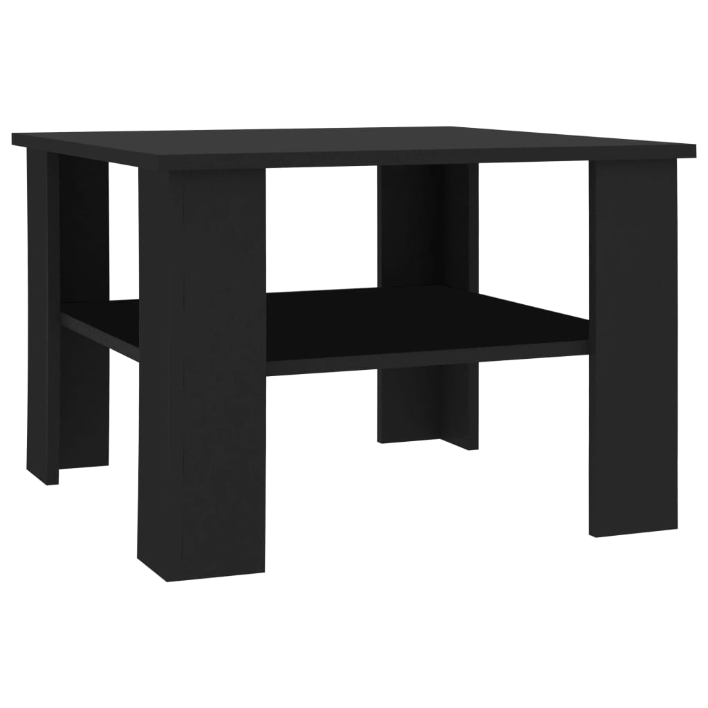 Salongbord Svart 60X60X42 Cm Konstruert Tre