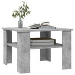 Salongbord Betonggrå 60X60X42 Cm Konstruert Tre