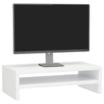 Skjermstativ Høyglans Hvit 42X24X13 Cm Konstruert Tre
