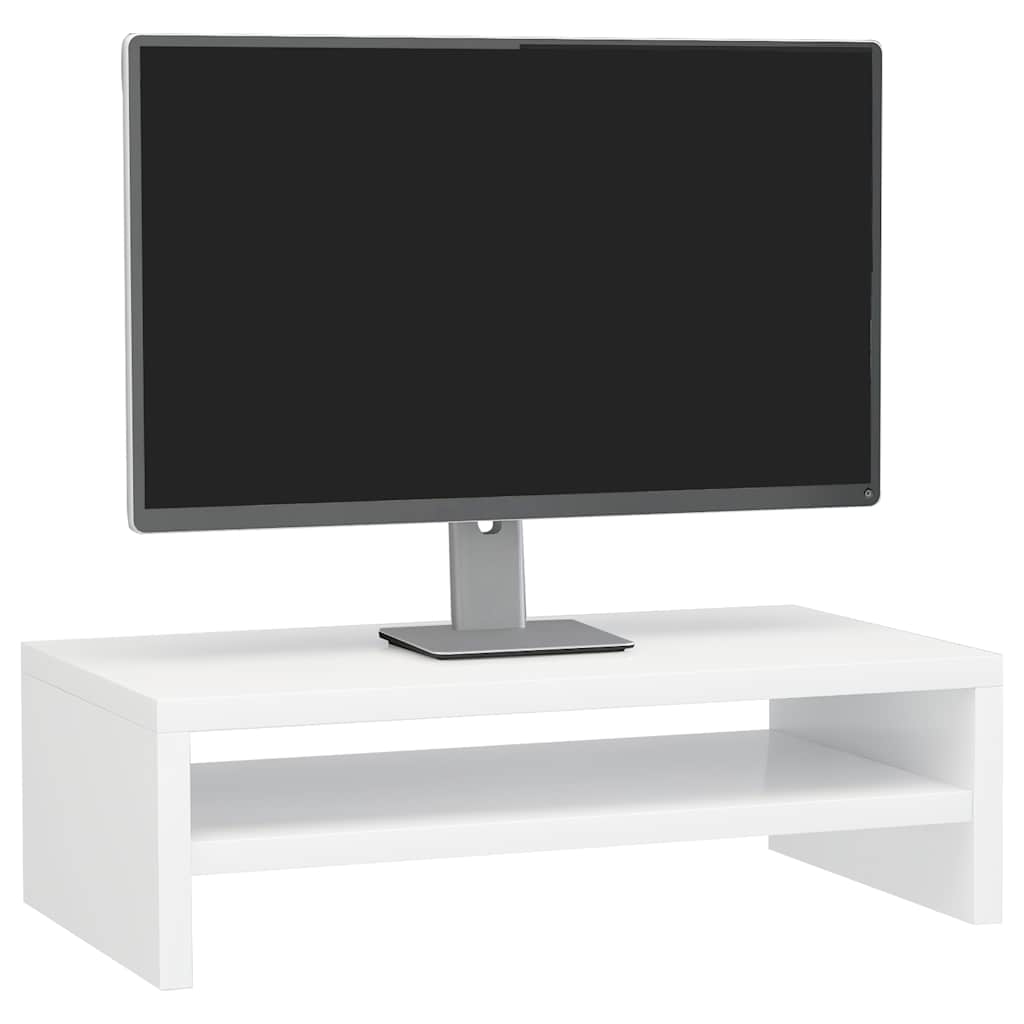 Skjermstativ Høyglans Hvit 42X24X13 Cm Konstruert Tre