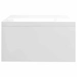 Skjermstativ Høyglans Hvit 42X24X13 Cm Konstruert Tre