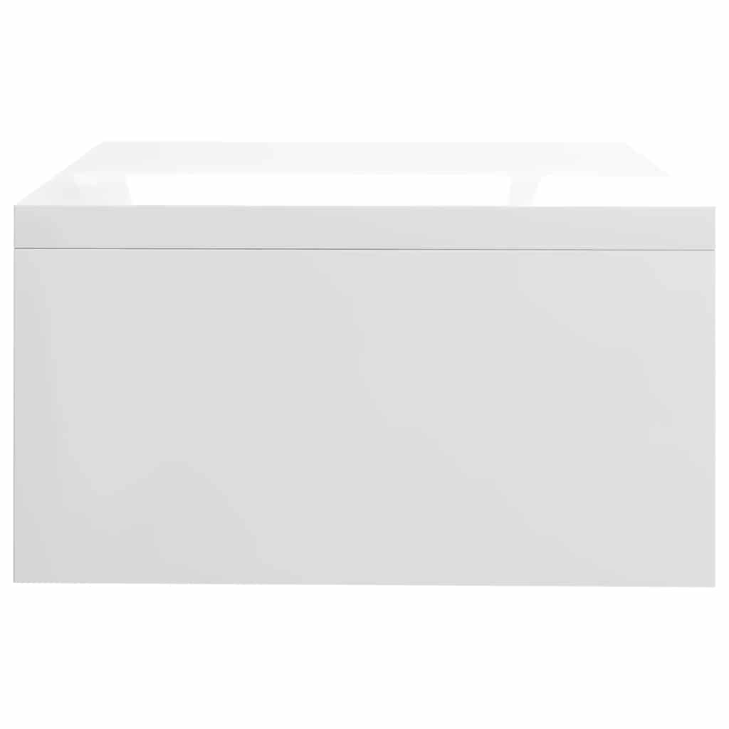 Skjermstativ Høyglans Hvit 42X24X13 Cm Konstruert Tre
