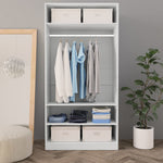 Garderobe Hvit 100X50X200 Cm Konstruert Tre