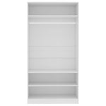 Garderobe Hvit 100X50X200 Cm Konstruert Tre