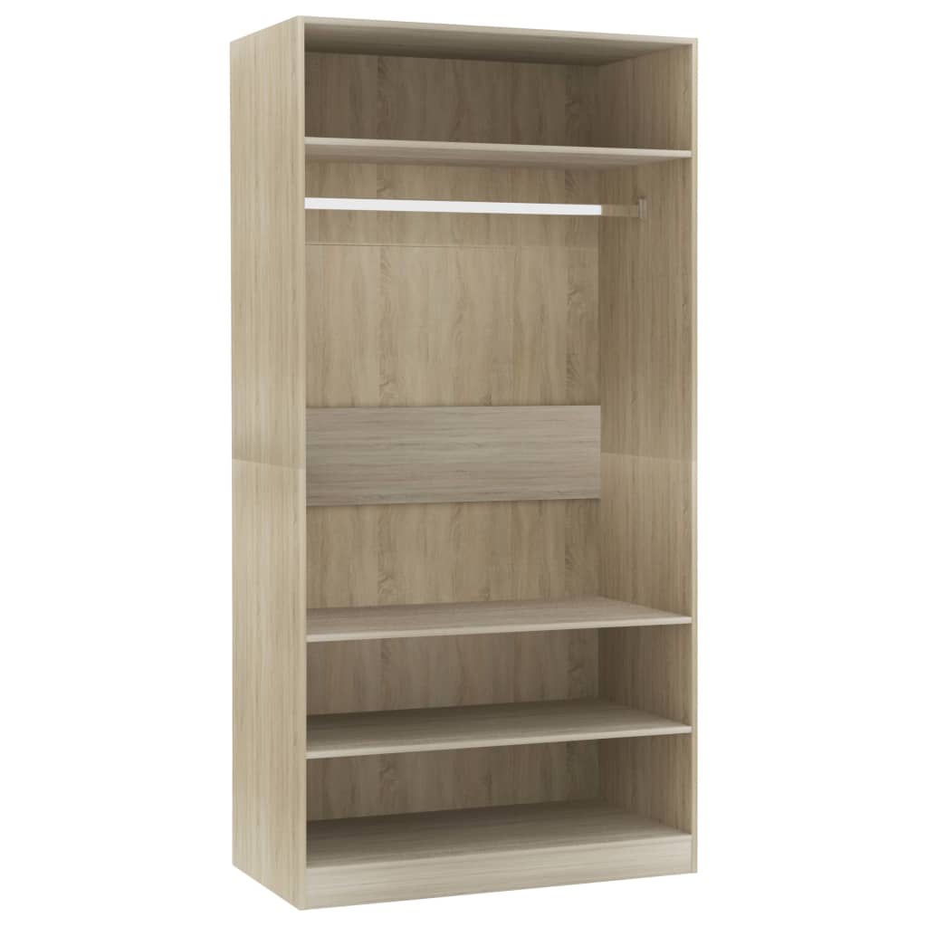 Garderobe Sonoma Eik 100X50X200 Cm Konstruert Tre