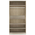 Garderobe Sonoma Eik 100X50X200 Cm Konstruert Tre